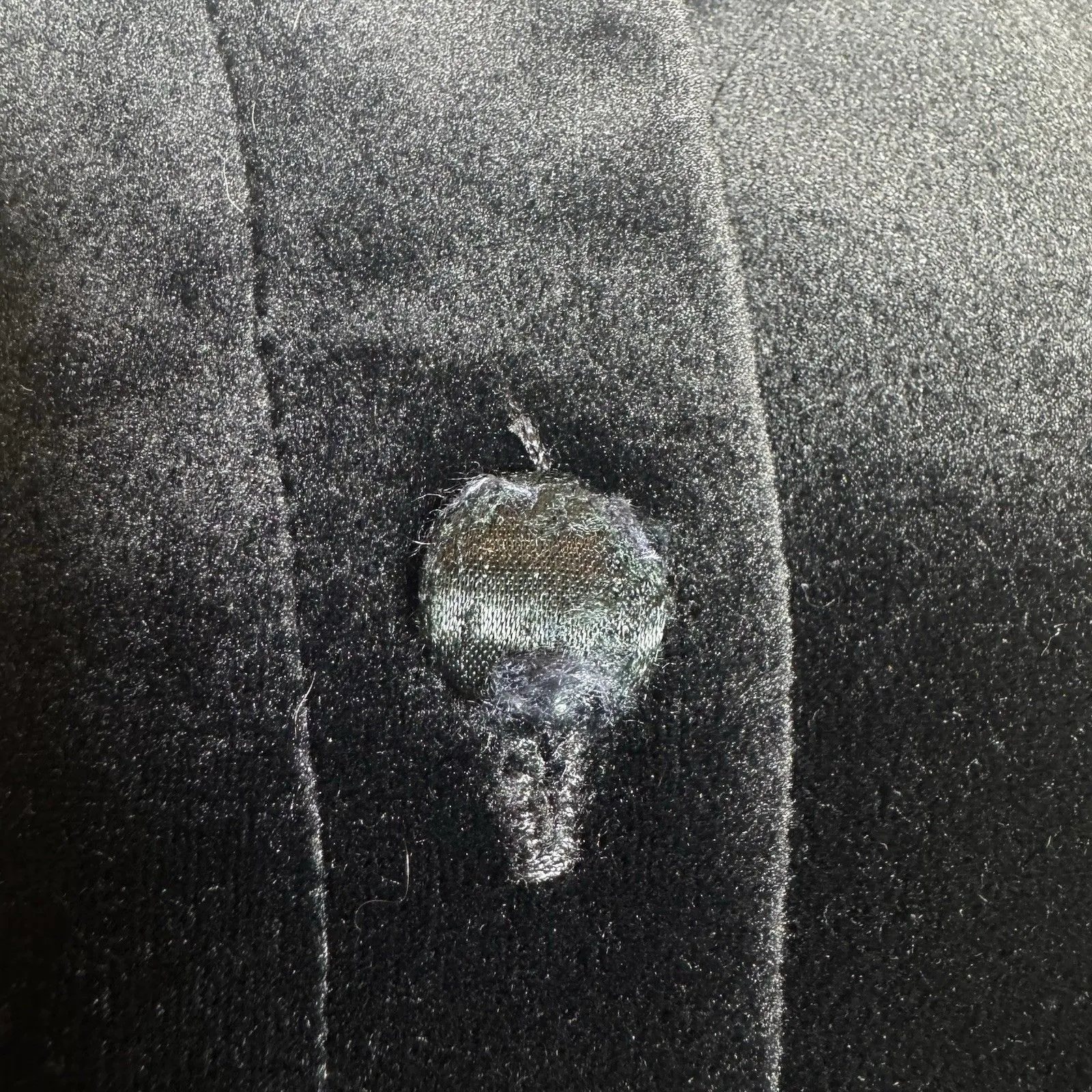 Vintage Velvet Button Up Shirt Size L Black Floral Embroidered Whimsigoth Vamp Size L - Image 8