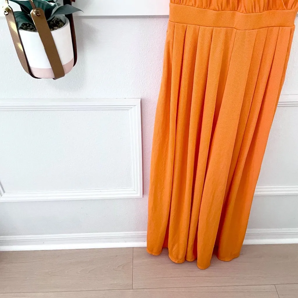 NWT Halara V Neck Short Sleeve Side Pocket Wide Leg Flowy Waffle Jumpsuit S - Image 3