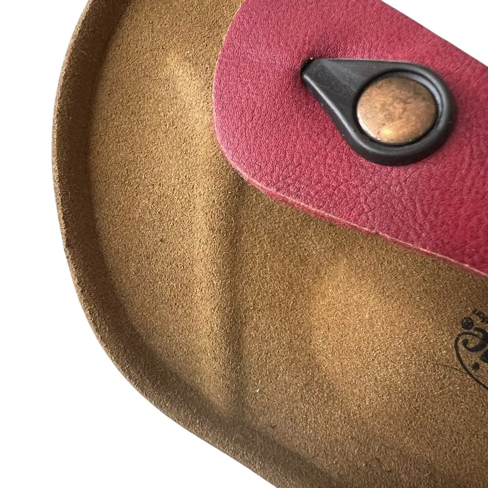 Aerothotic Taiga Sandals Womens 7 37 Toe Post Arch Support Cork Footbed Shoe Red - Image 7