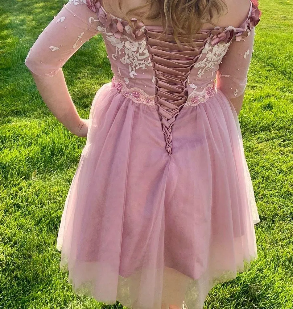 Pink formal dress Size 10 - Image 4