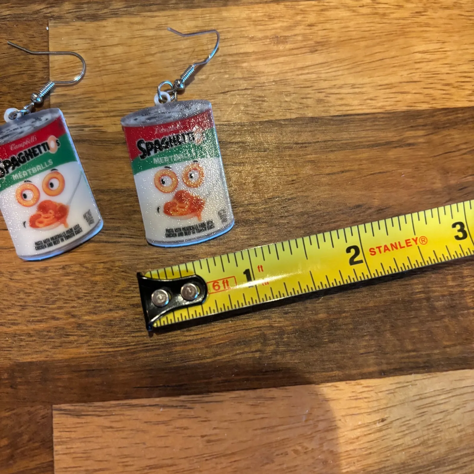 Campbell's Spaghetti and Meatballs Can Earrings Fun Novelty Food‎ Jewelry Gift Red - Image 5