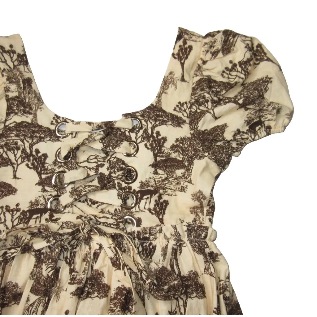 NWT Tuckernuck Hyacinth House Camilla Corset Midi in Brown Toile Dress XS - Image 7