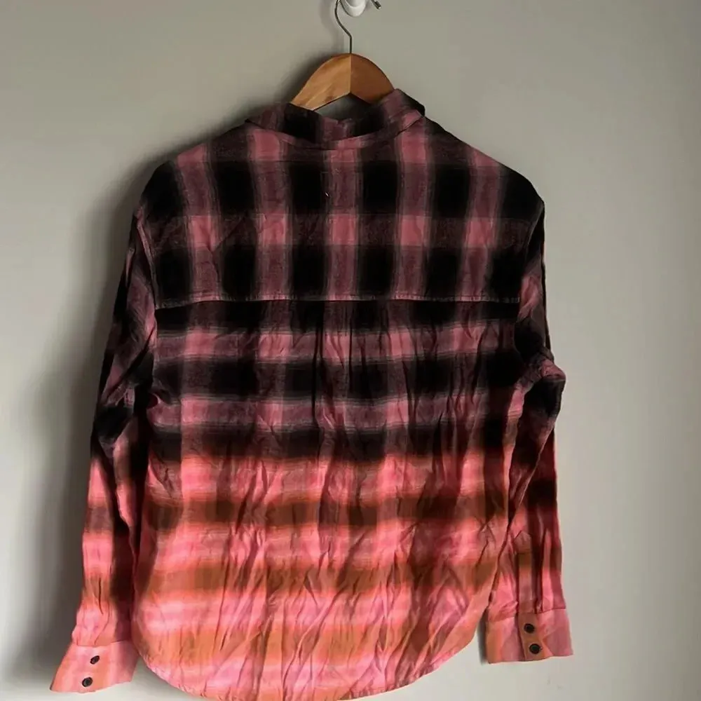 NEW Rails Tierra Top in Pink Orange Dip Dye - Image 3