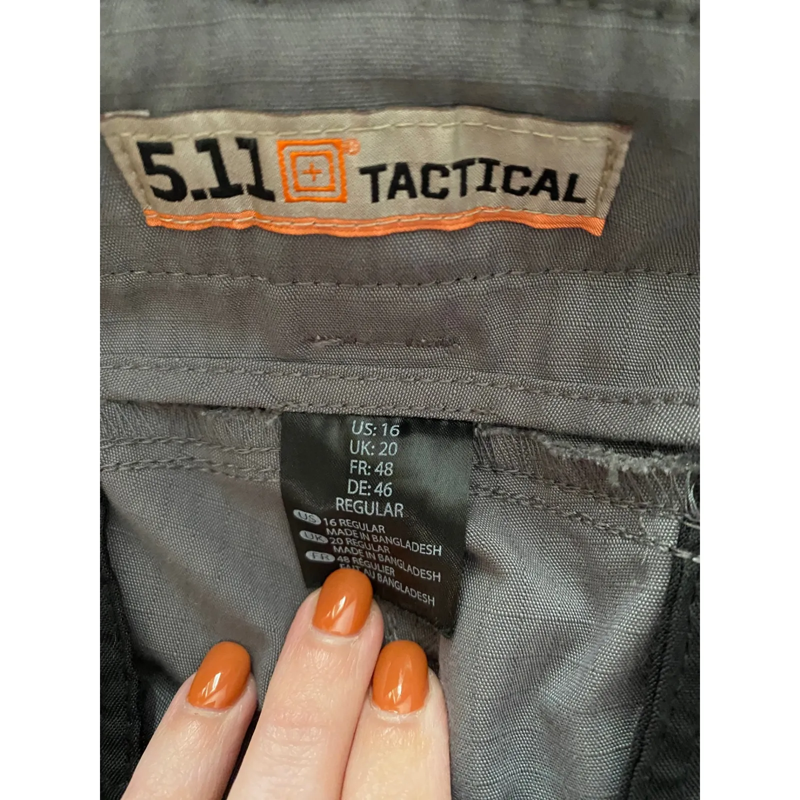5.11 Tactical Pants Womens Size 16 Regular Gray Outdoor Cargo Hiking - Image 3