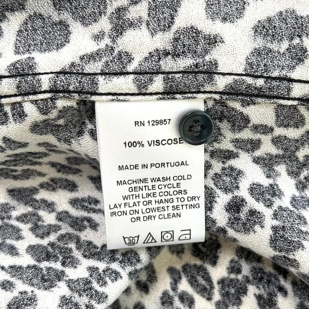 The Shirt by Rochelle Behrens The Signature Shirt in Leopard Animal Print Size M Black Size M - Image 6