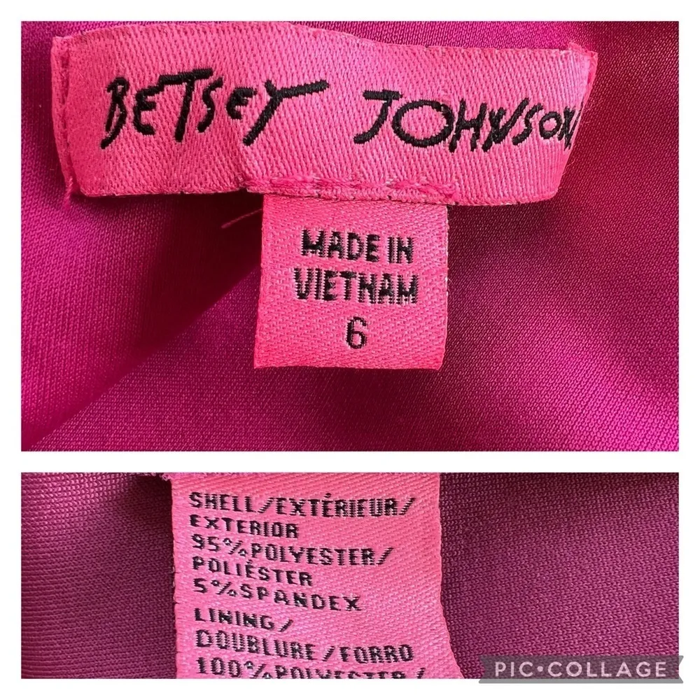 NWT Betsey Johnson Dress Sheath Sleeveless Knee Length Pink 6 Cocktail Party - Image 13