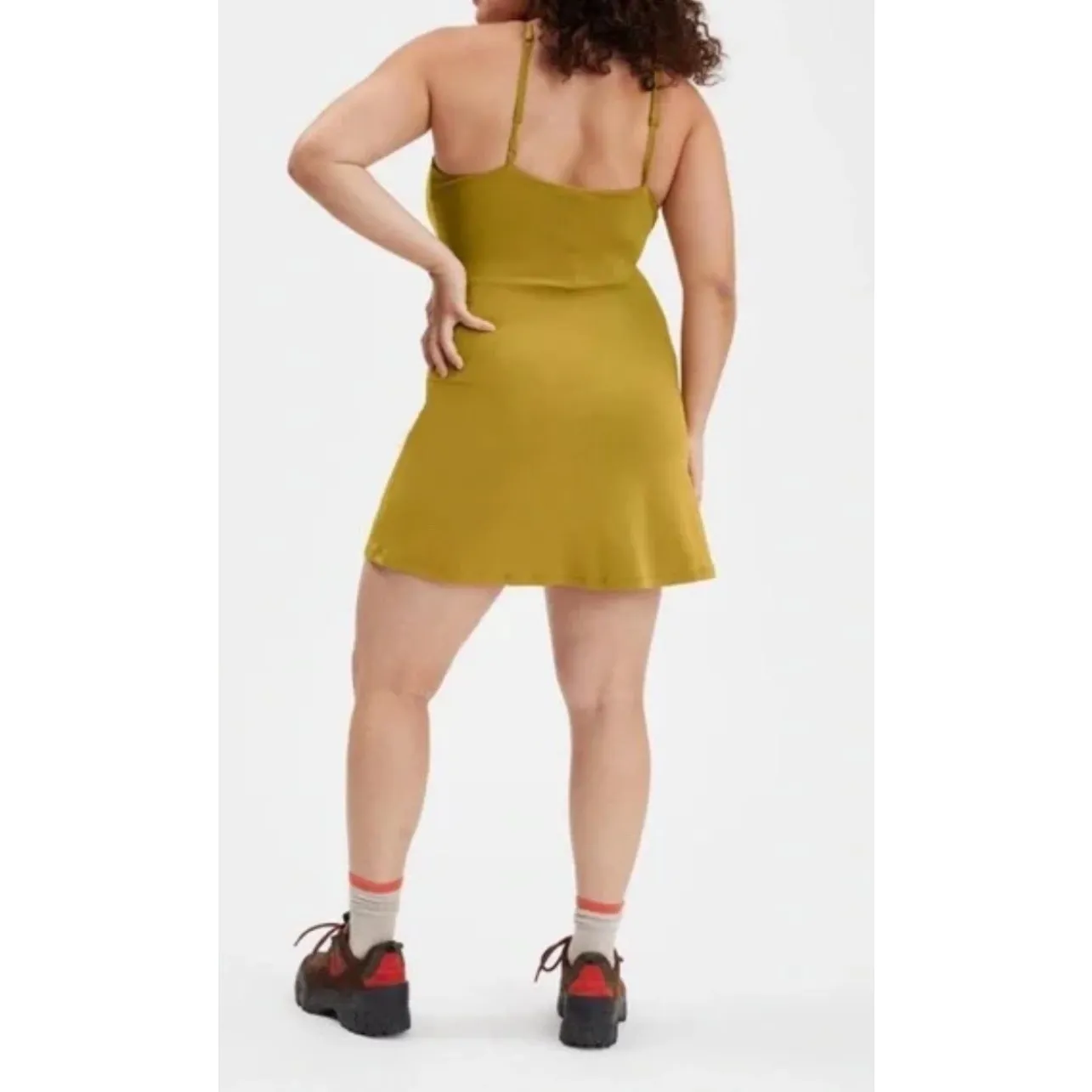 Girlfriend Collective Naomi Built-In Shorts Tennis Dress in‎ Saturn Size Small - Image 3