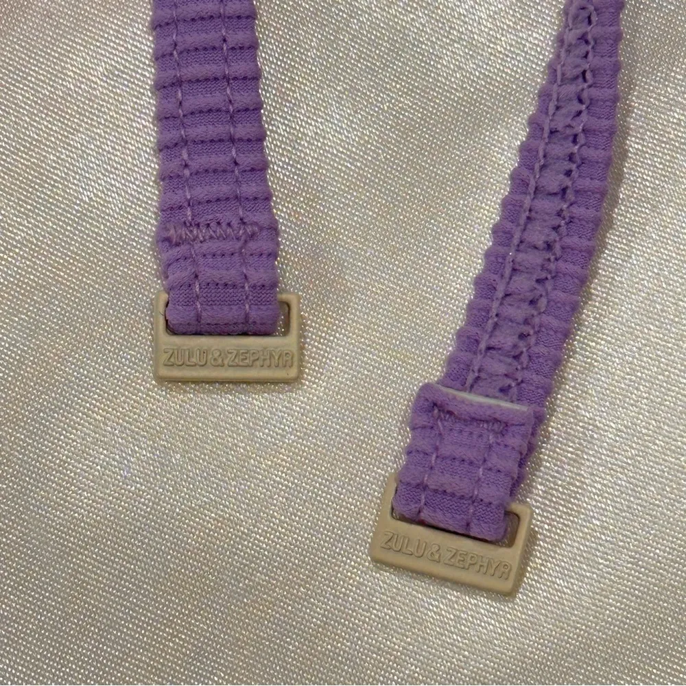 Zulu And Zephyr Signature Halter Bikini Top Adjustable Lavender Purple Size 4 - Image 7