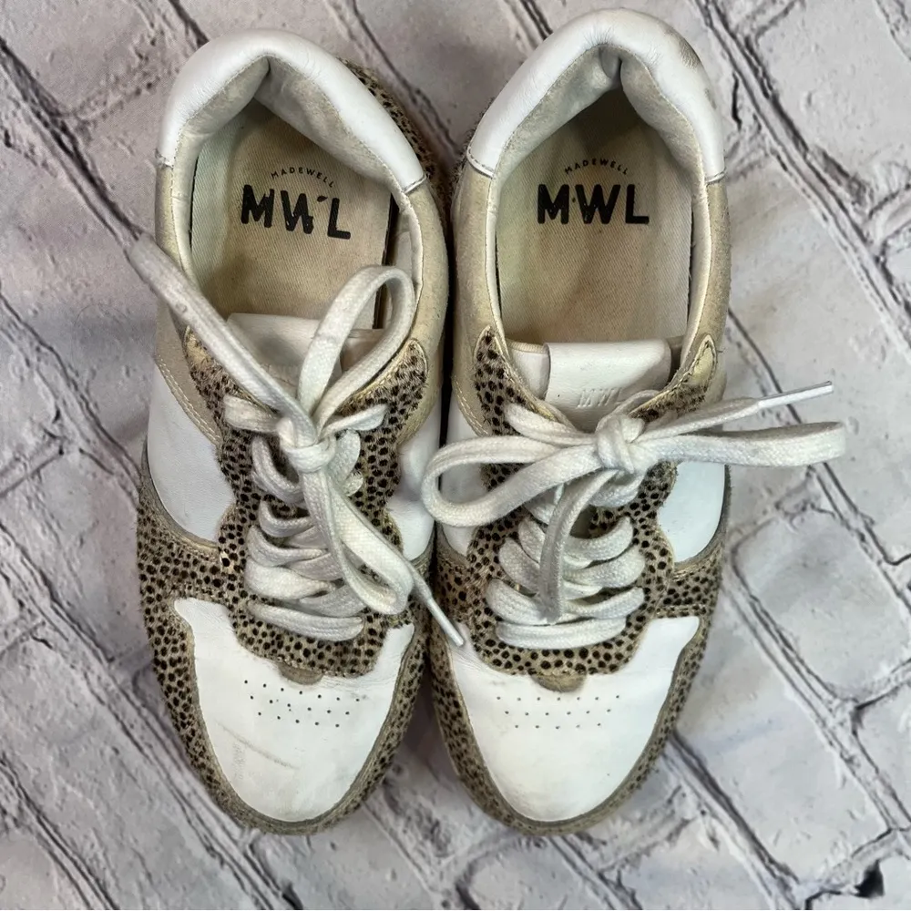 Madewell Sneakers Womens 7.5 Men’s 6 Casual Shoes Leopard Print Trim - Image 10