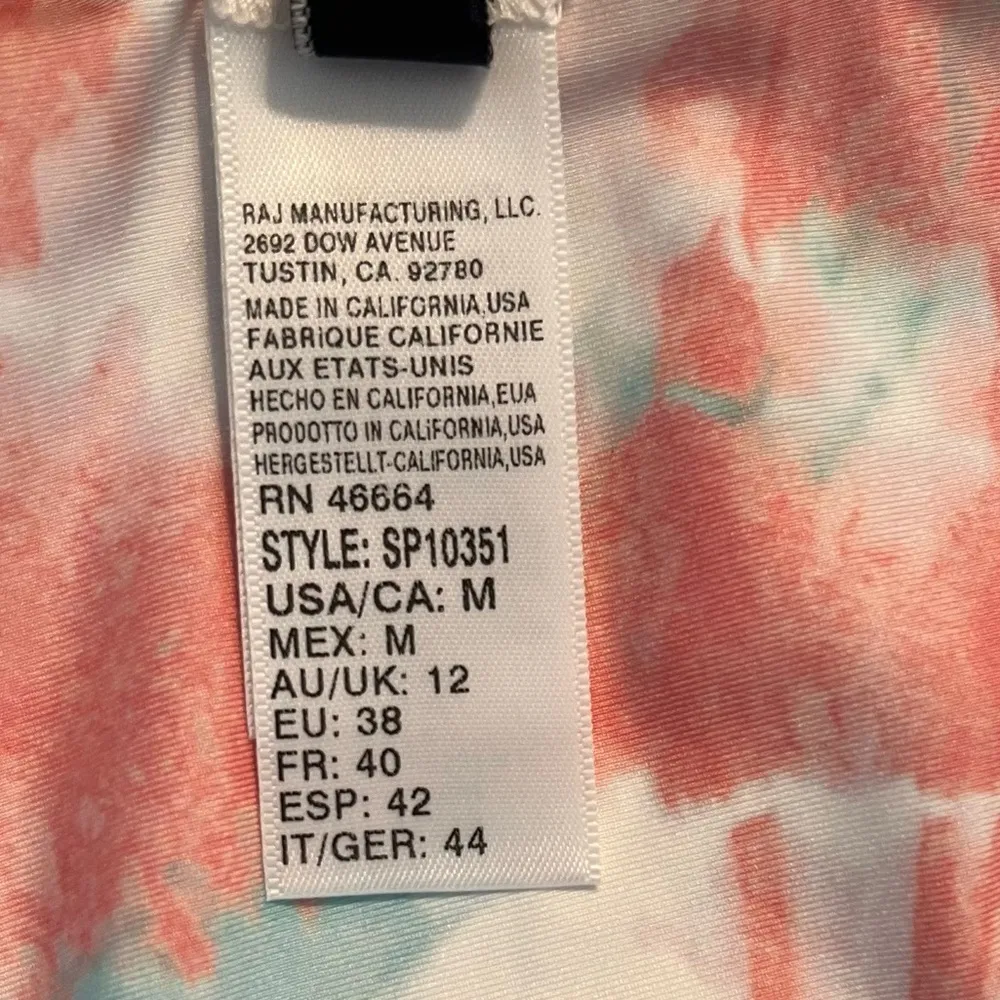 Splendid Bellini Reversible Retro Bikini Bottom Sz M NWT Tie-Dye & Stripes - Image 10