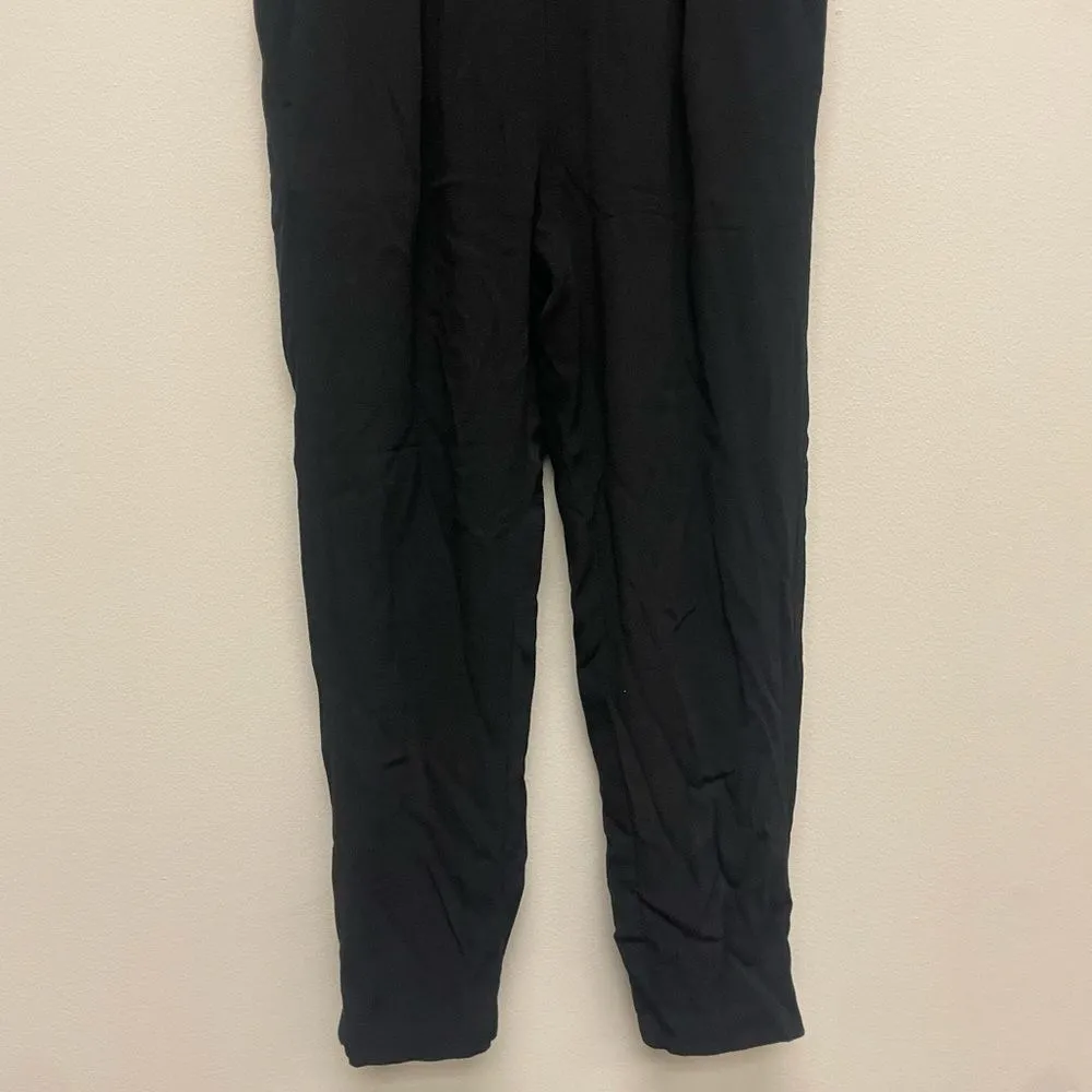 J.Crew Women's Black Skinny Jumpsuit with Gold Side Zipper SZ 0 - Image 6