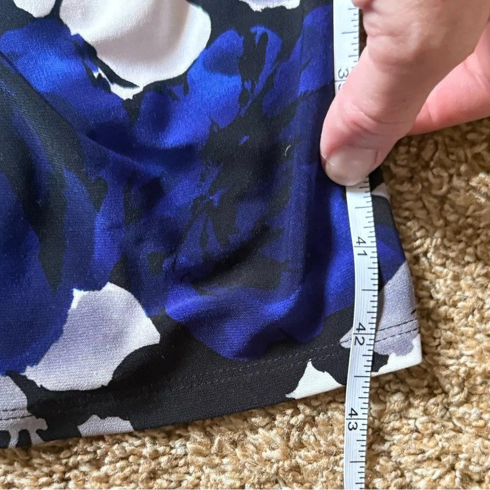 Lauren Ralph Lauren Blue V-Neck Sheath Dress for Weddings - Image 8