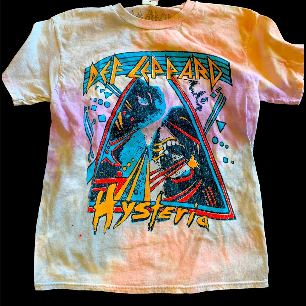 Def Leppard Concert T Shirt Sz Small New with tags tie die - Image 2