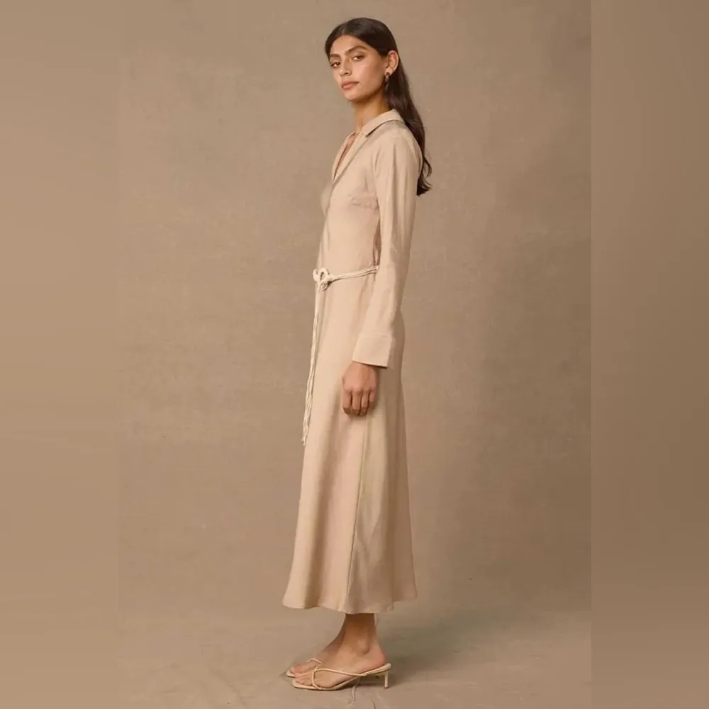 Mon Renn Hermosa Long Sleeve Midi Dress in Taro Purple Size Small NWT Pink - Image 10