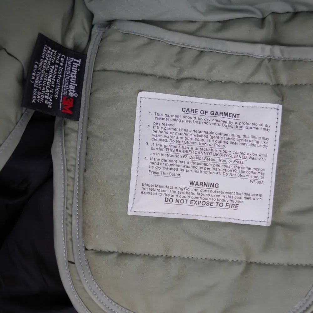 New Old Sock USA Made Blauer Uniform Nylon Bomber Style Jacket Size 10 Blue - Image 6