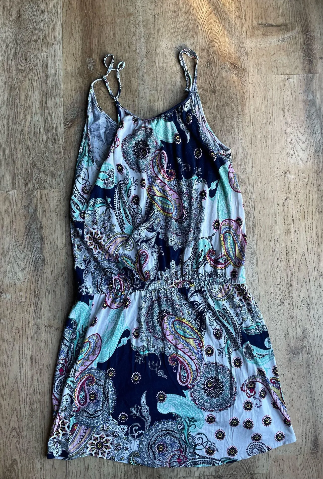 Lascana Paisley Boho Mini Dress Festival Beachwear Size 8 Multiple - Image 5