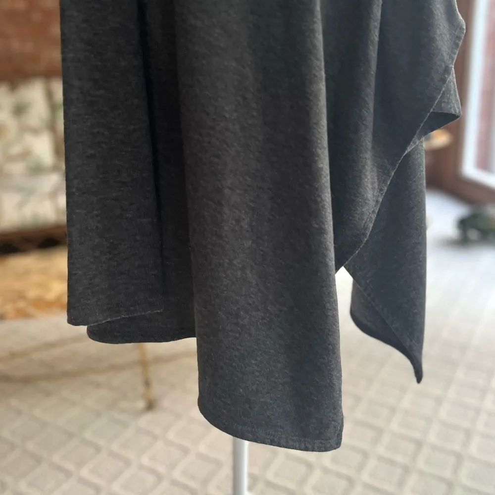 Bobeau Cardigan Wrap Grey One Button Asymmetrical Drape XS Boho Chic Office - Image 15