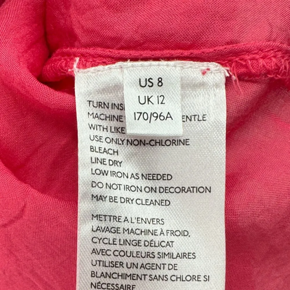 Anthropologie | US 8 | Dani Lace Tunic Dress Pink Geometric Eyelet OB1038006 - Image 10