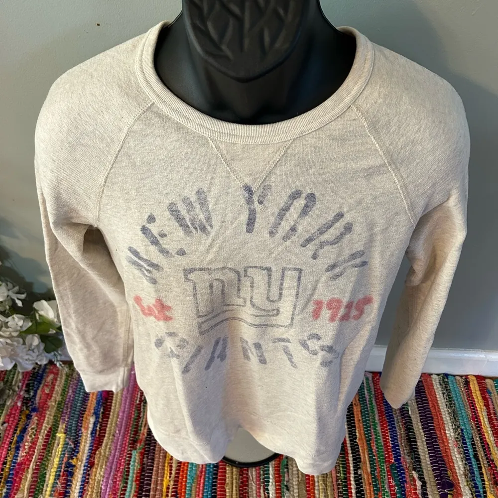 New York Giants Crewneck Sweatshirt Vintage Style Est 1925 Football Medium Gray - Image 3
