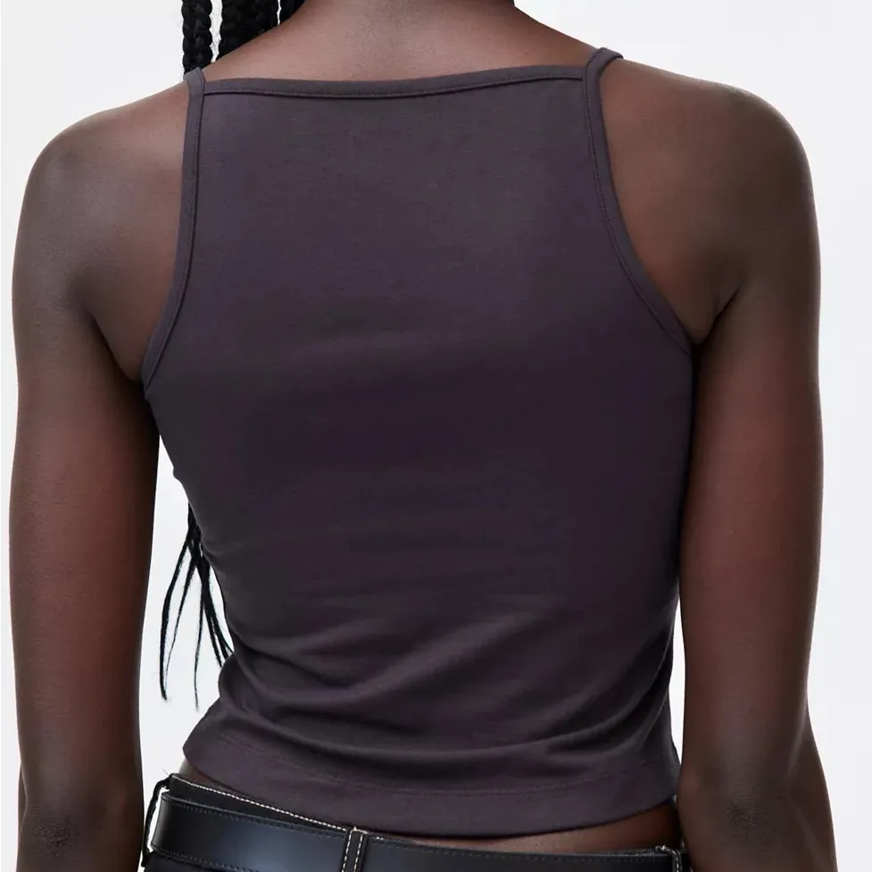 NWT Ecote Romy Saddle Up Cowboy Hat Embellished cropped Tank Top - Image 2