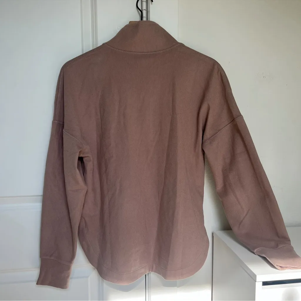 Varley NWT  Erina Half-Zip Sweat Pullover in Shadow Rose Marl - Image 4