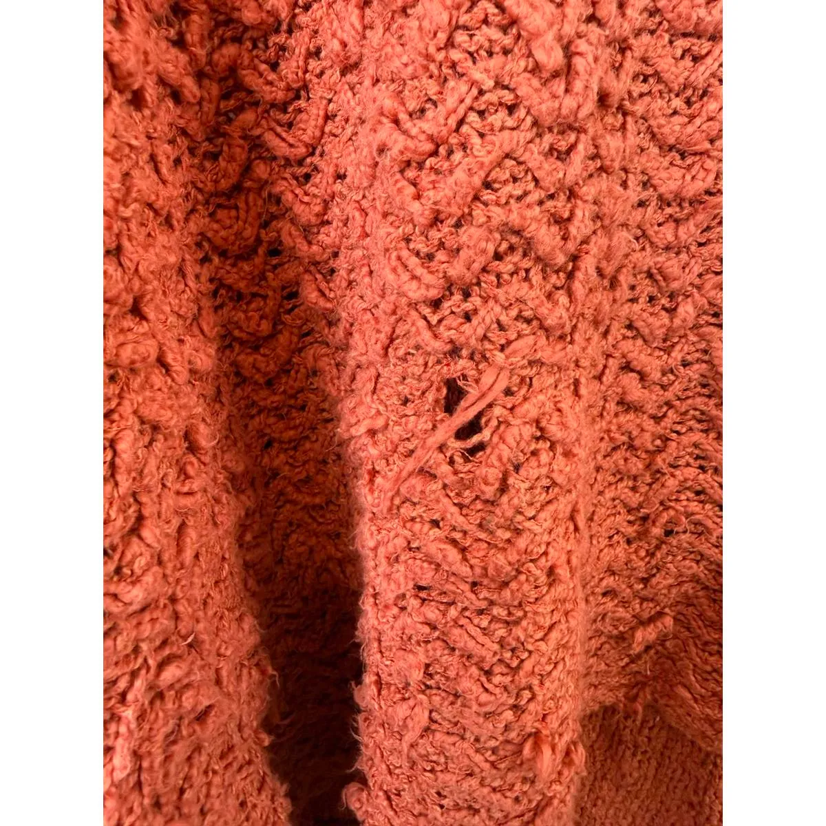 Free People Sunday Shore Knit Sweater in Coral Sands - Size - Small - Image 4