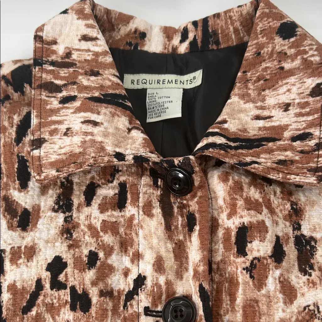 Requirements Brown and Black Patterned Blazer - Image 3