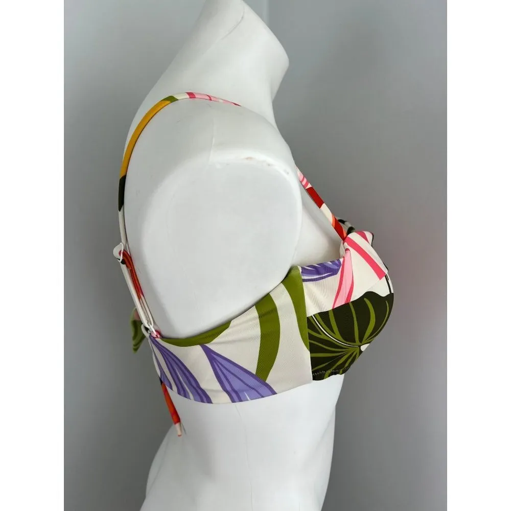 Sanctuary Multi-color Fresh Squeezed Women's V Wire Bandeau Swim Top Medium - Image 3