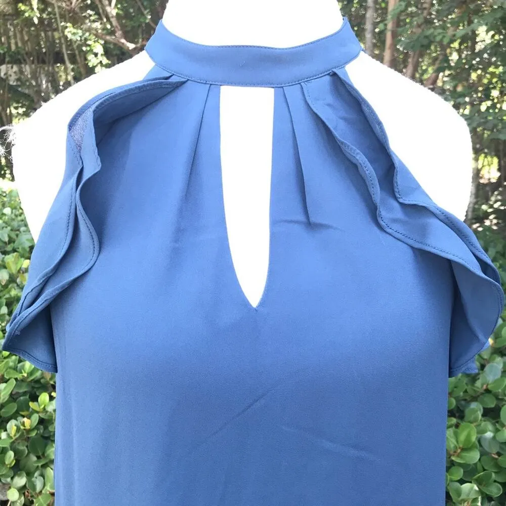 NWT Alythea boutique blue ruffle dress - Image 2