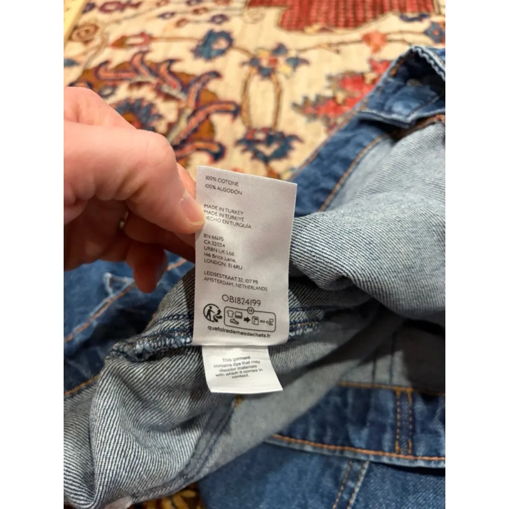 New Free People We The Free Palmer Cuffed Jeans Women’s 32 High Rise Cropped - Image 6