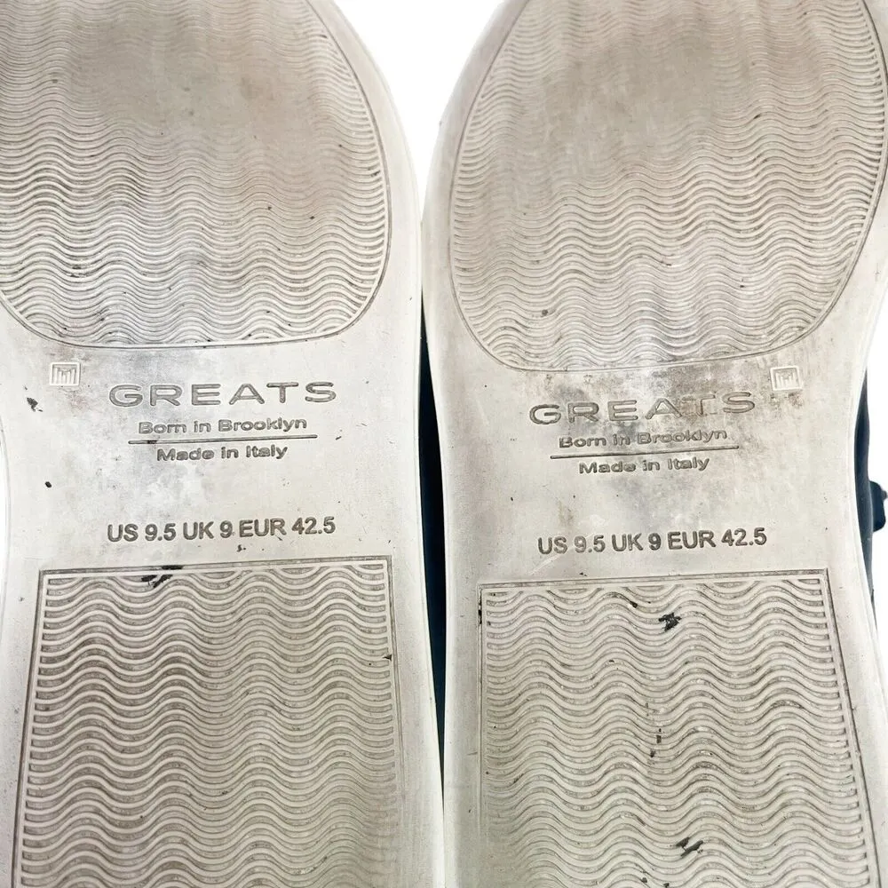 Greats Royale Leather Sneakers Black Women’s Size 9.5 Made in Italy - Image 11