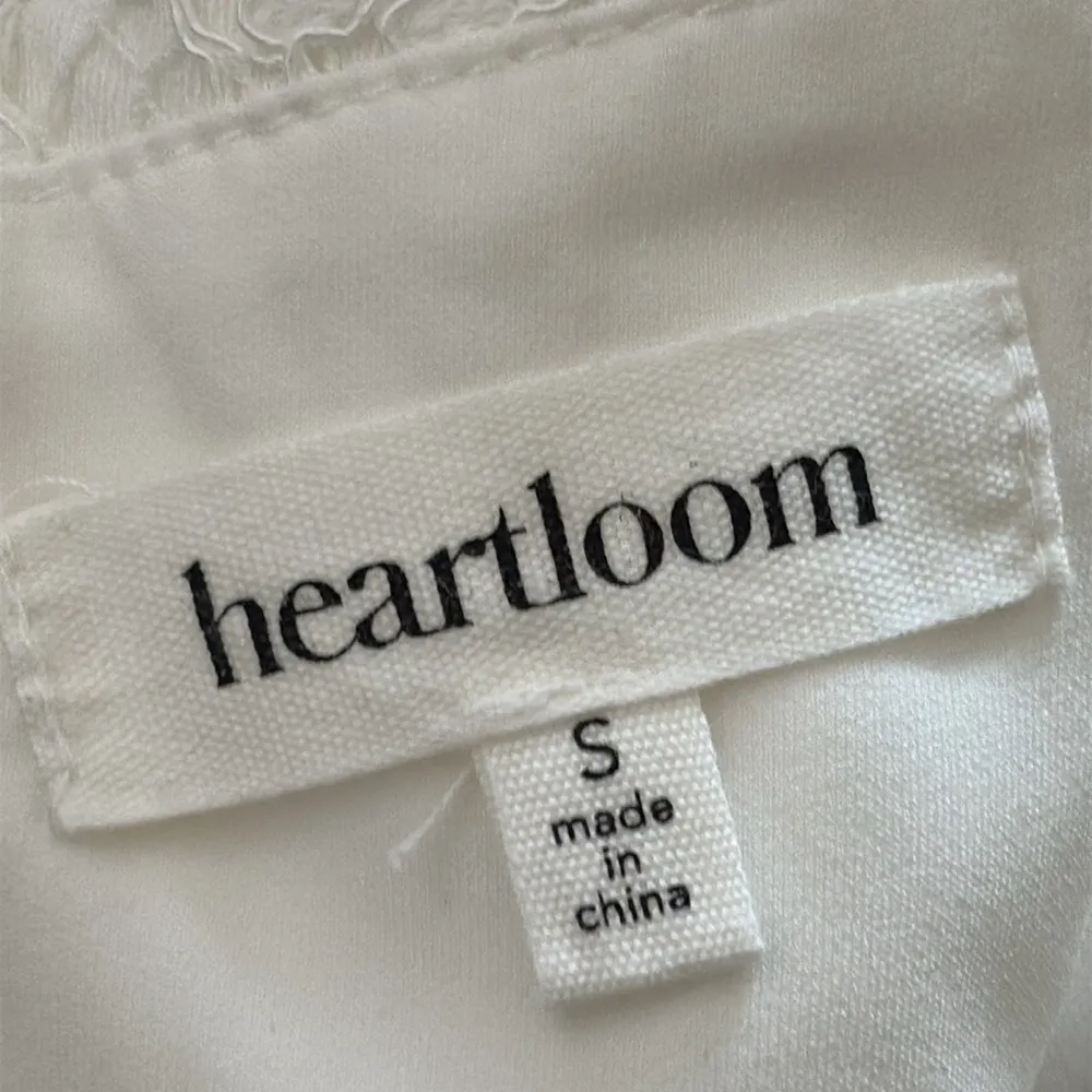 HEARTLOOM Cammie Sleeveless Lace Mini Dress Tulip Hem Eggshell White Size Small - Image 12