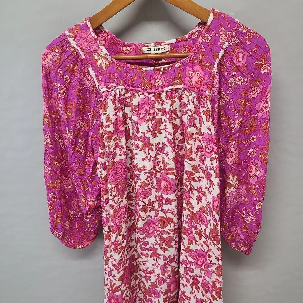 Billa Spring Floral Blouse Size Large | Pink - Image 10