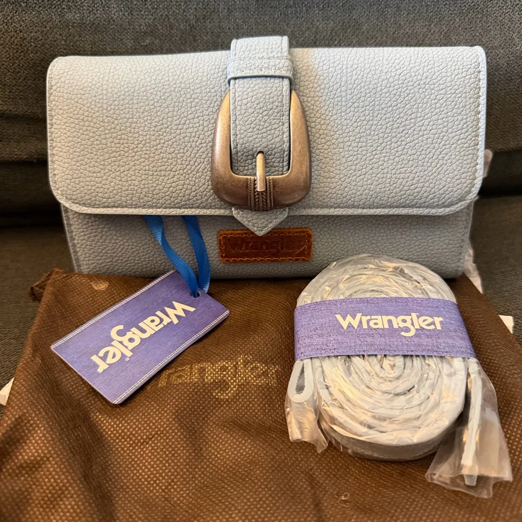 Wrangler Steel Blue Crossbody Bag - Image 8