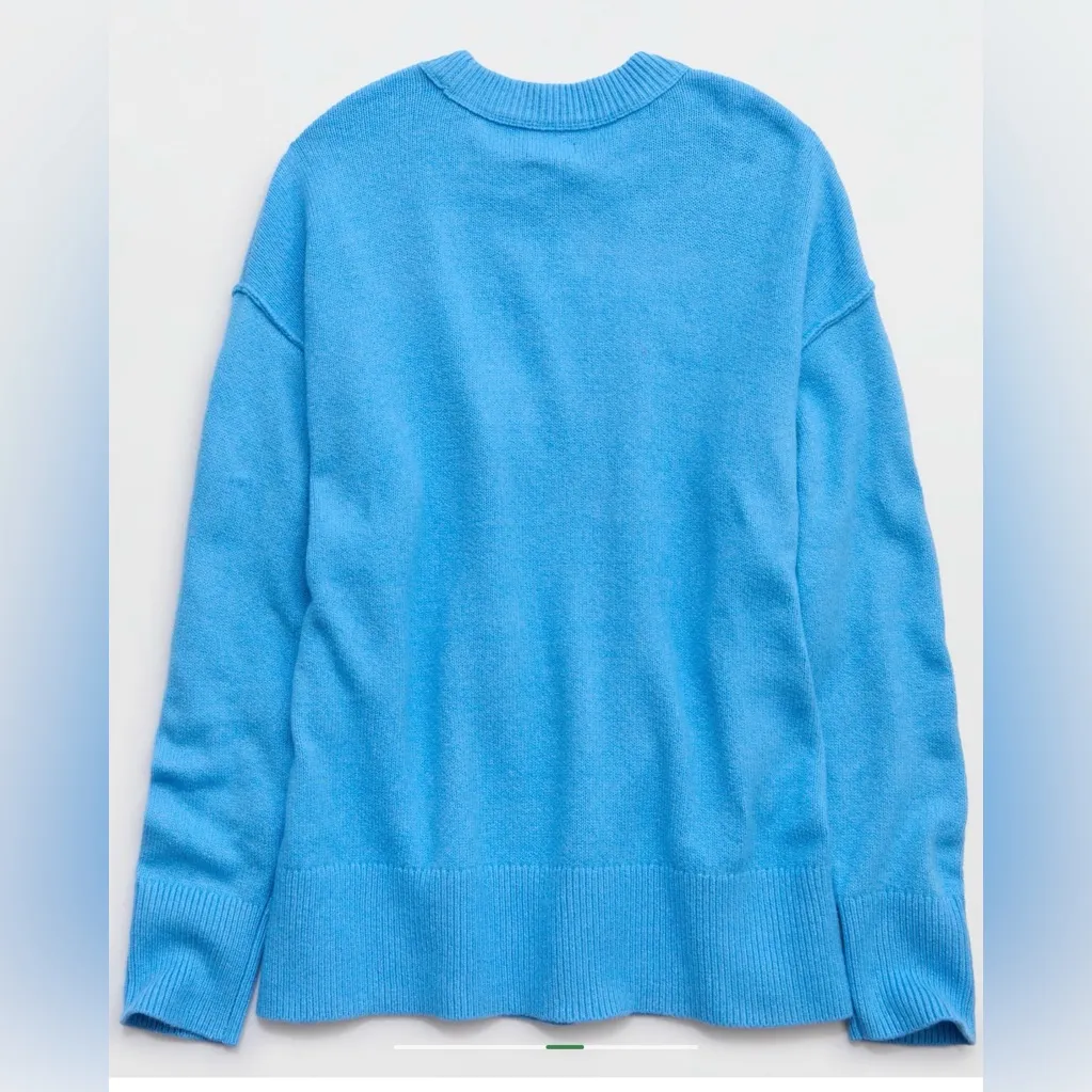 Aerie Blue Dachshund Knit Sweater – Size Medium (NWT) - Image 2