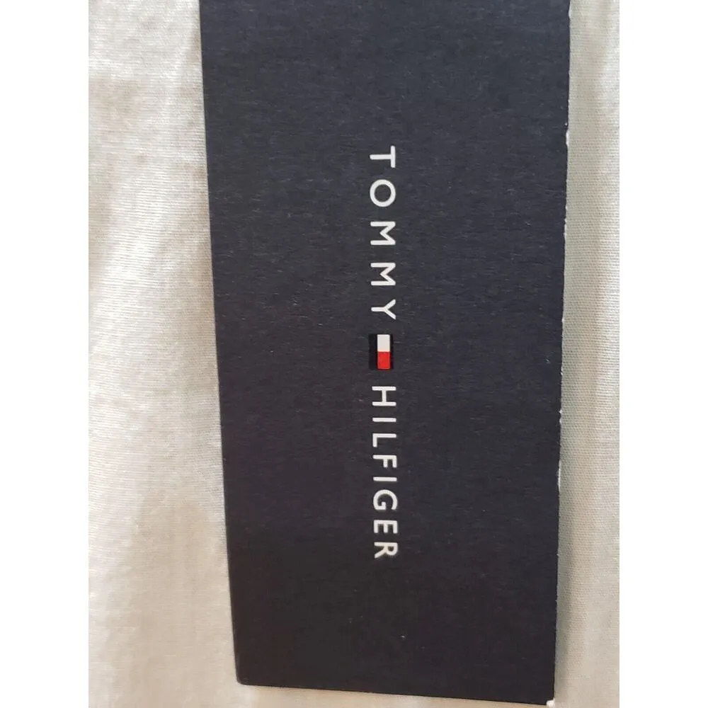 Tommy Hilfiger Womens White Eyelet Sleeveless Half Zip Front A Line Dress Size M - Image 10