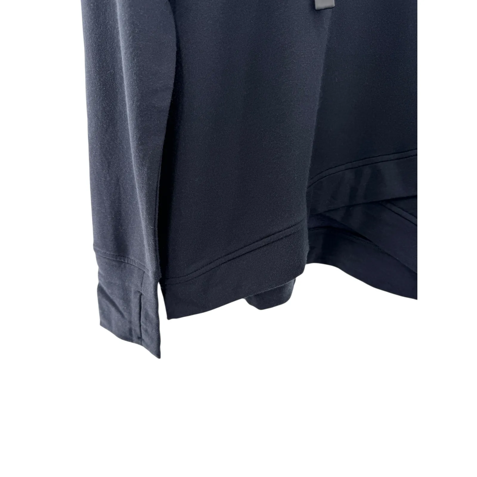 Athleta Pinnacle Criss Cross Hoodie Black French Terry Workout Athleisure Size L - Image 3