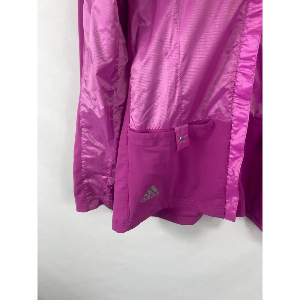 Adidas Golf Clima Proof Windbreaker Zip Jacket Purple Size Large - Image 3