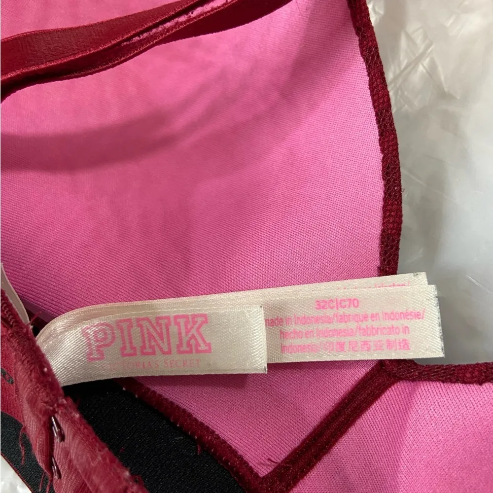 Victoria’s Secret PINK red leopard lace wireless padded bra size 32C - Image 4