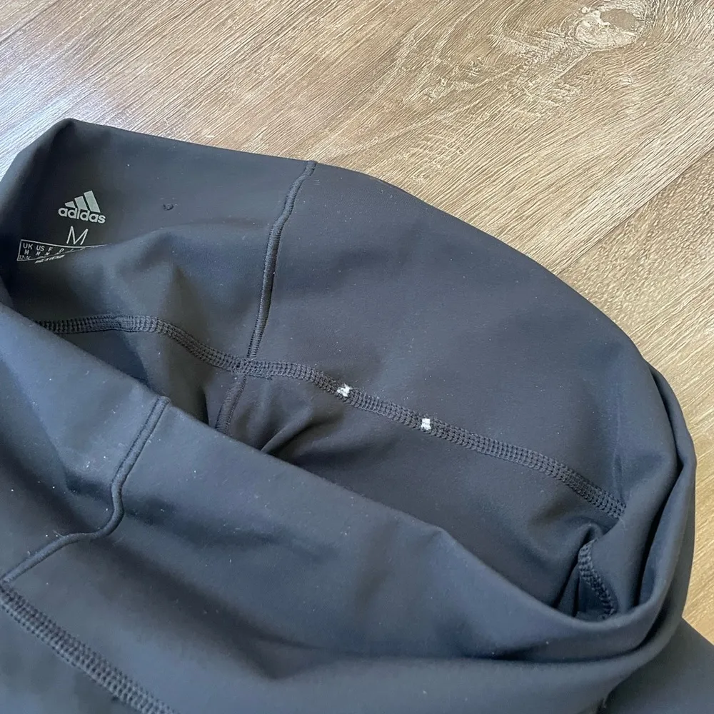 Adidas Black Activewear Leggings Yoga Gym EUC ~ Women’s Size M 12-14 - Image 10