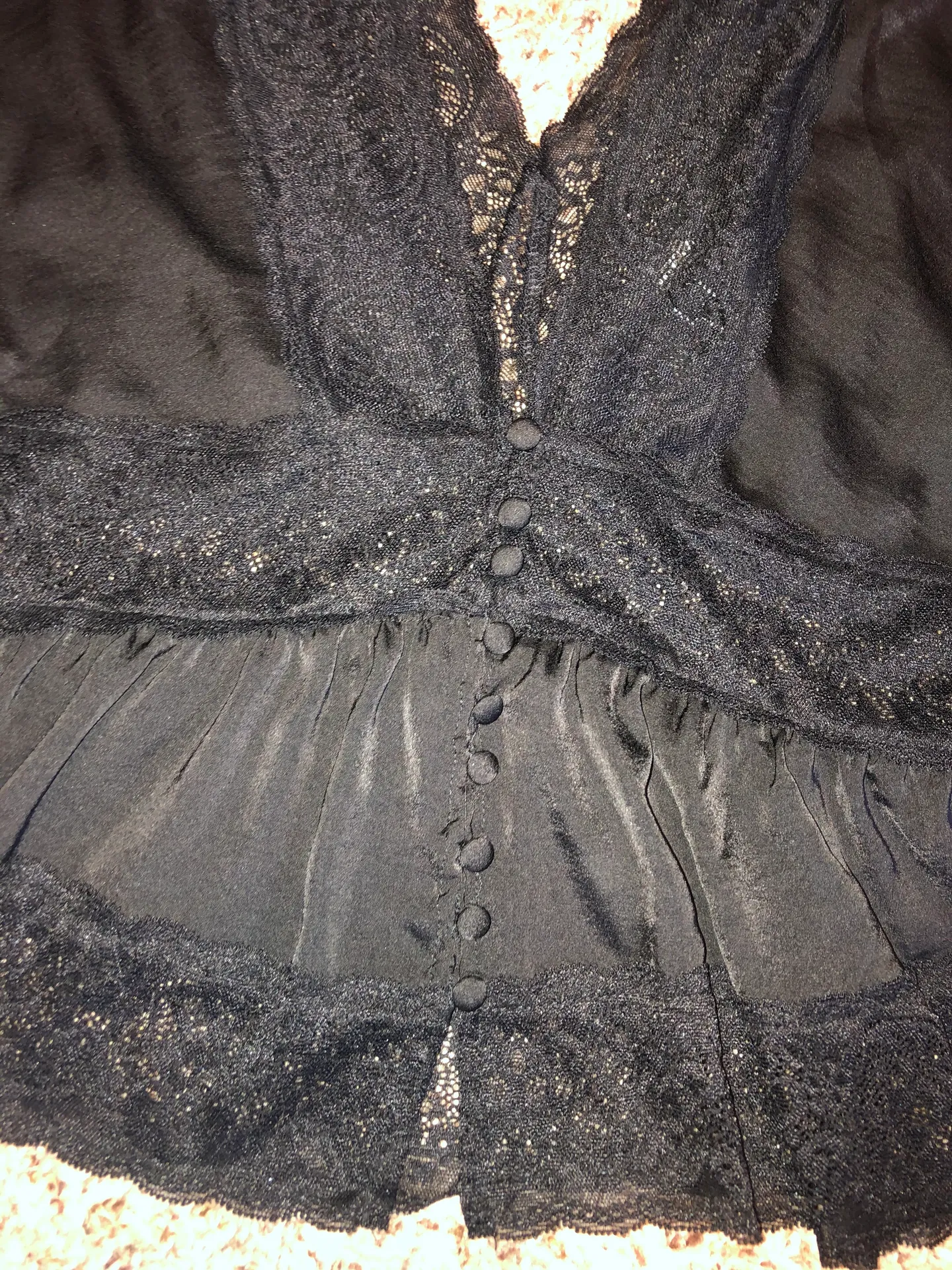 Forever 21 Satin Lace Trim Top - Image 3