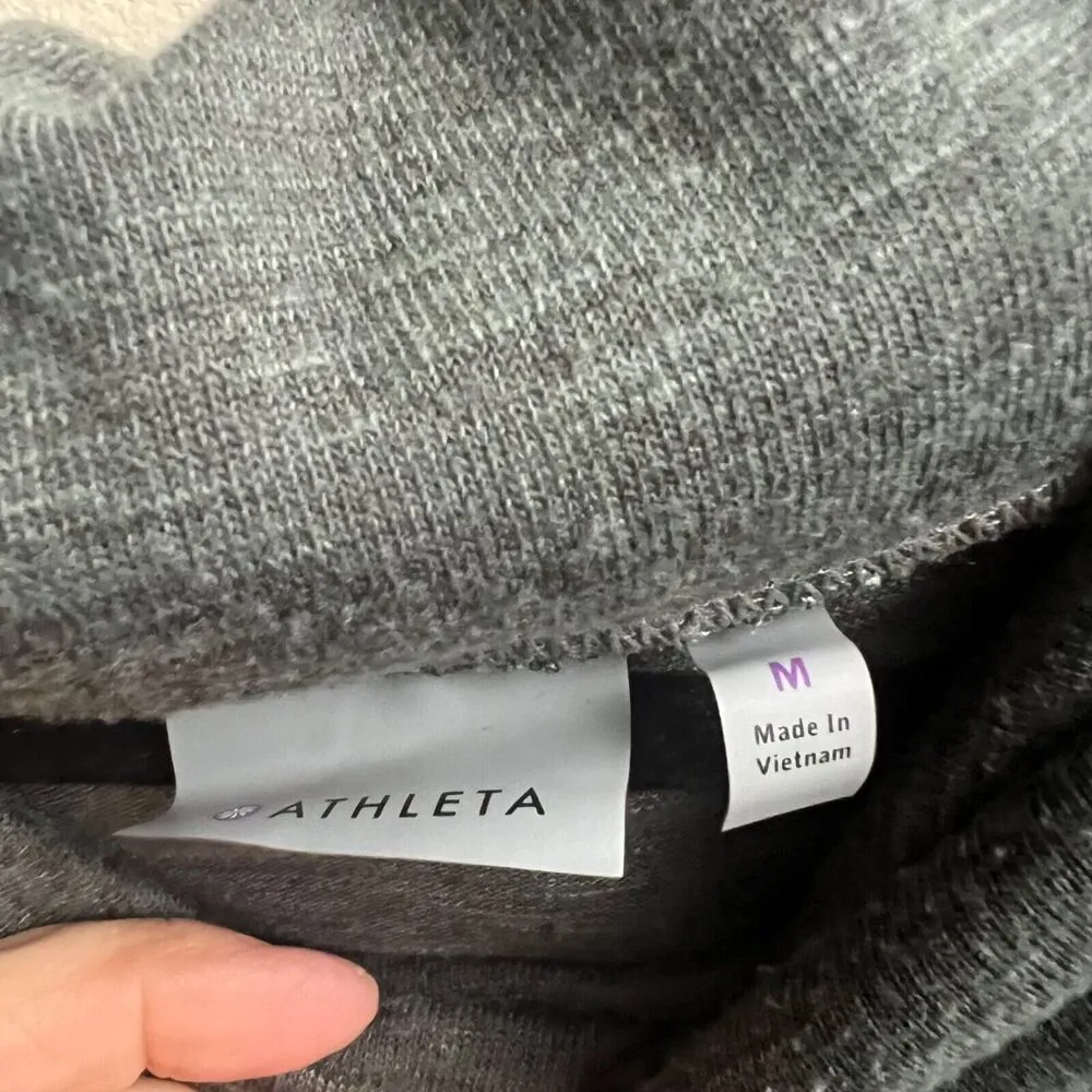 Athleta  Women Pullover Hooded Sweatshirt Size Small Olive Green - Image 3