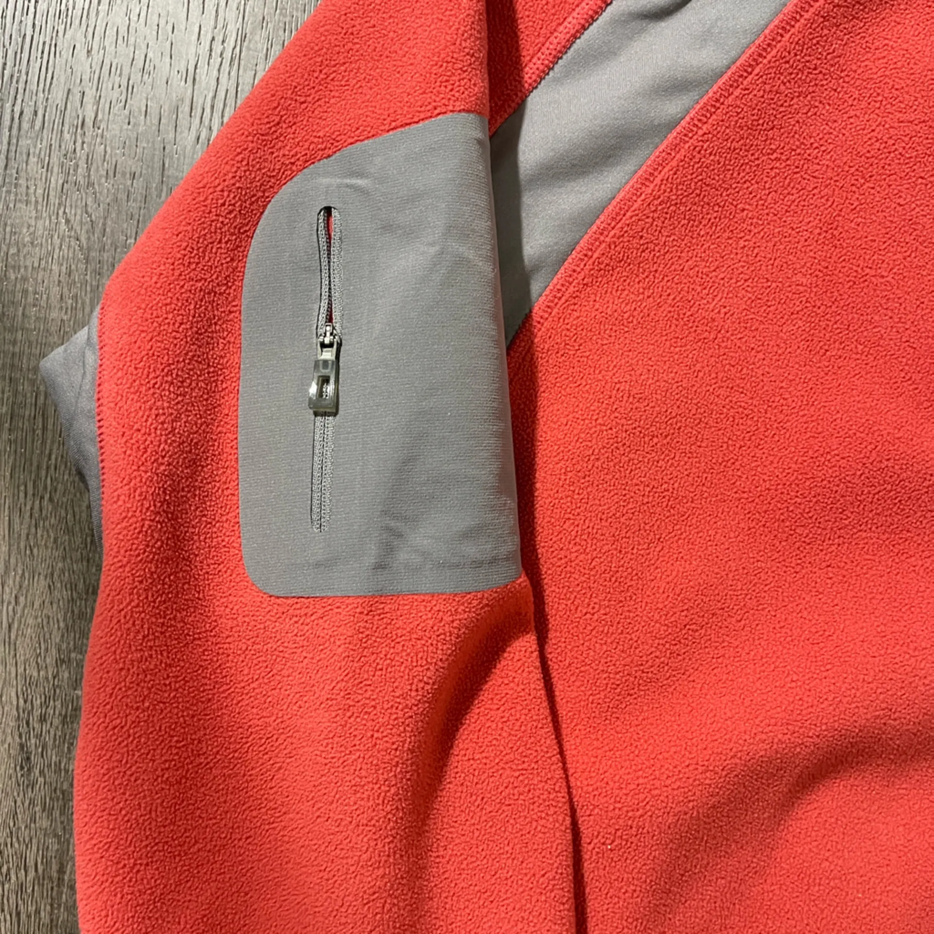 LL Bean Fleece Warm Up Windbreaker Jacket Full Zip‎ Contrast Size Med - Image 2