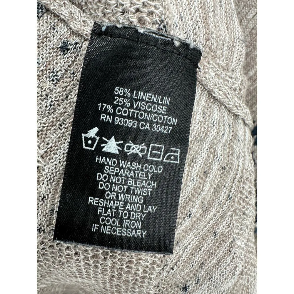 NIC + ZOE Womens Button Front Long Tunic Cardigan Sweater Size LP Artsy Boho Gray - Image 8