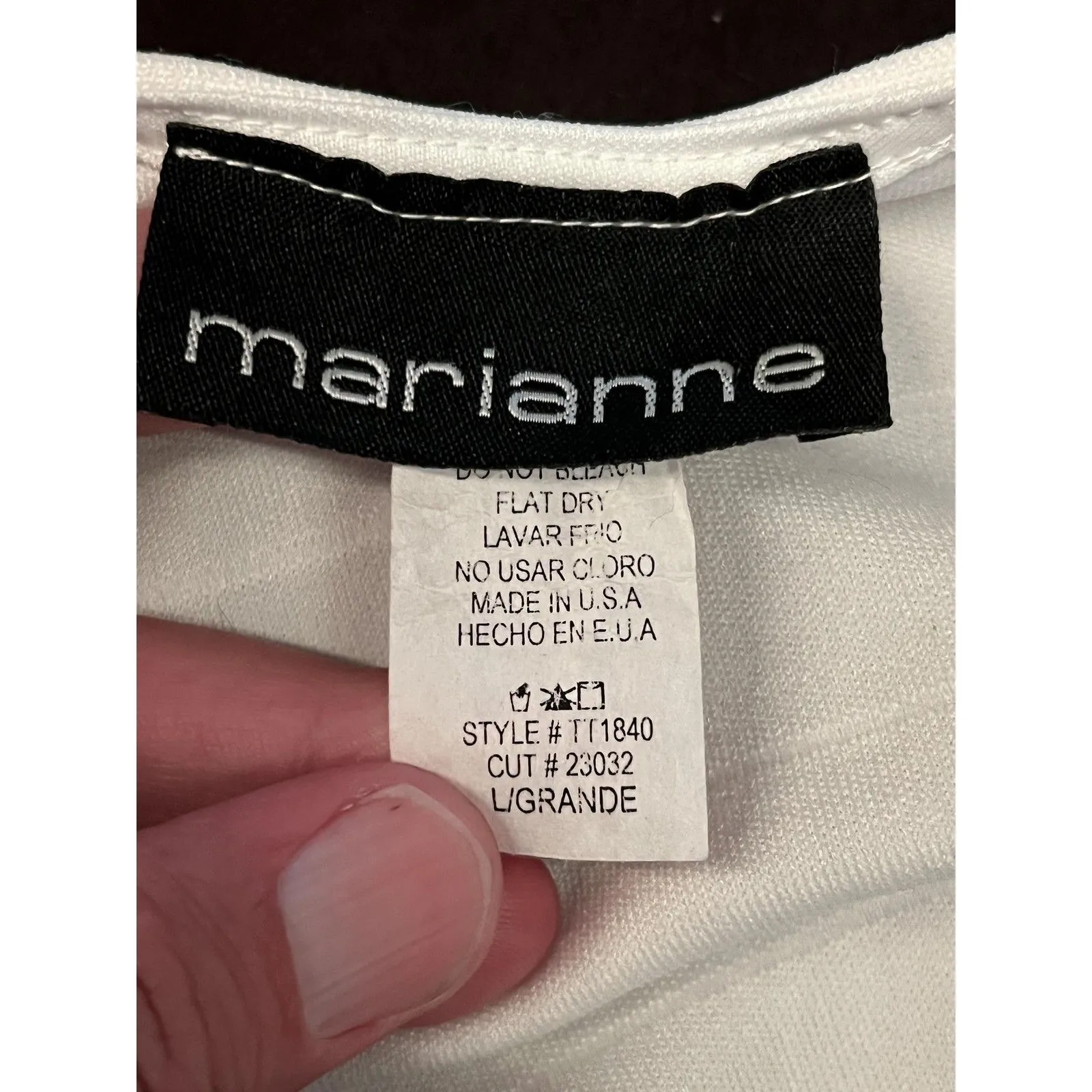 Marianne Tank Top Womens Large White Gold Beaded Strappy Halter Party USA - Image 6