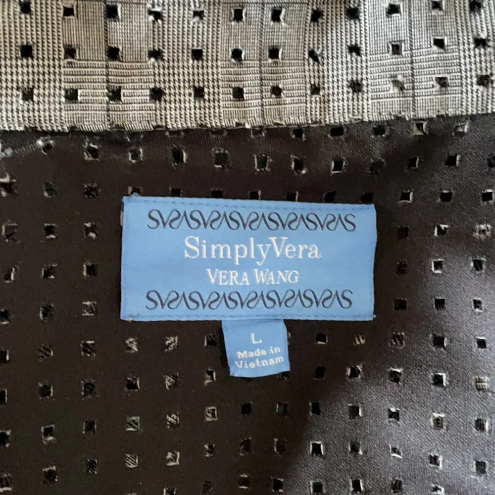 SIMPLY VERA VERA WANG Gray & White Jacket Size L - Image 9