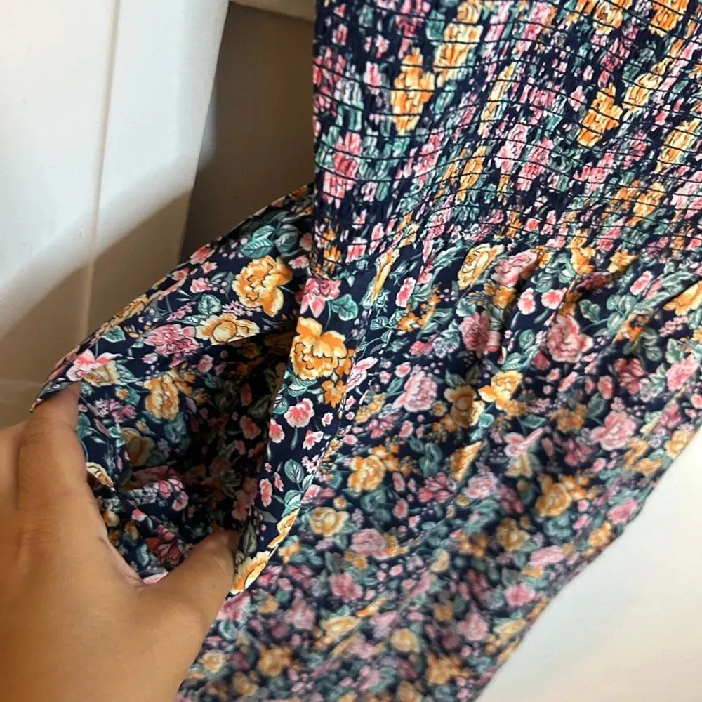 Old Navy Floral Ruched Cami Midi Dress - Image 4