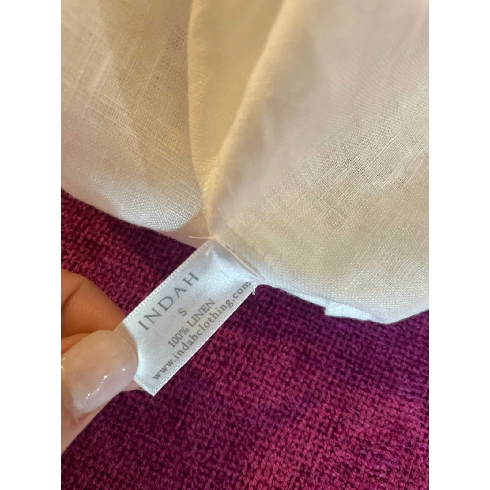 INDAH Karina Mini Dress White Linen SEXY BEACH VACATION RESORT Small S Bustier - Image 5