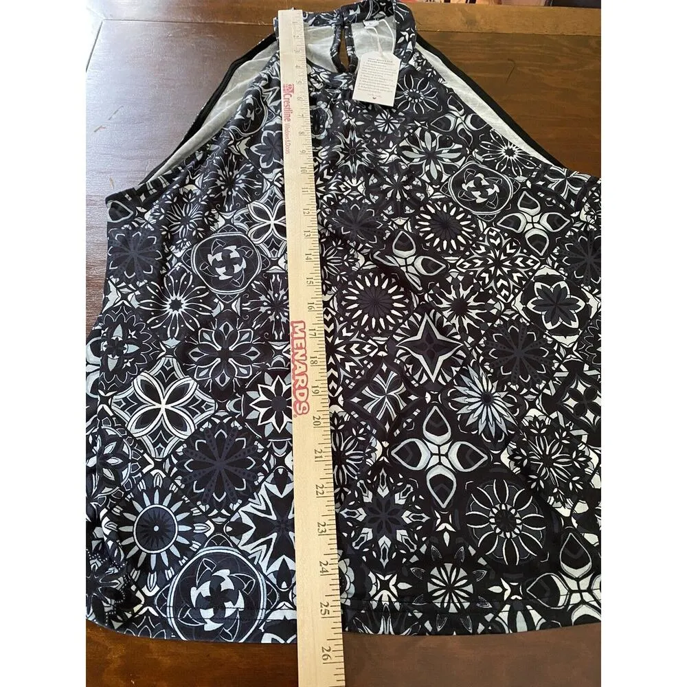 Made With Love Sleeveless Tunic Top Large Geometric Design NWT Festival Concert - Image 7