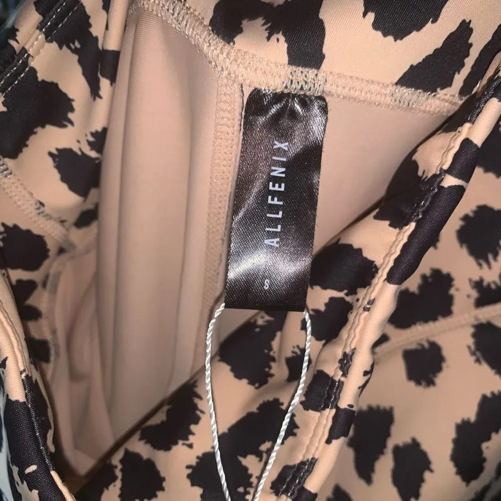 All Fenix high waist cheetah print luxe S Athleisure leggings Tan - Image 4